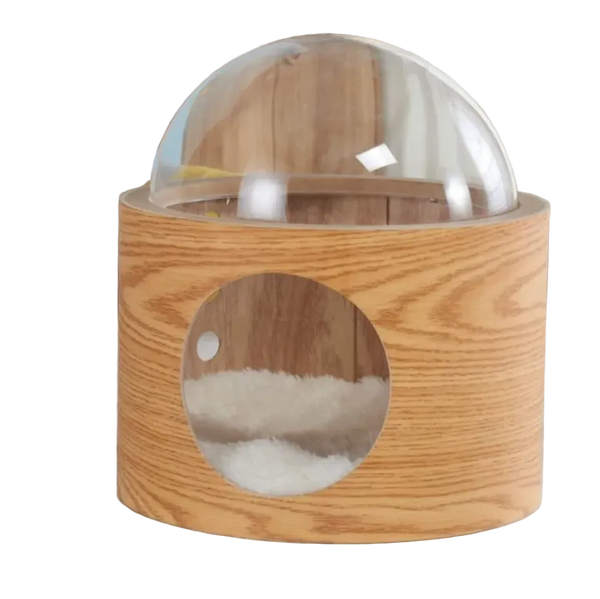 Cozy Clear Dome Pet Bed for Cats and Dogs
