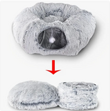 Cozy Plush Cat Tunnel Bed & Nest