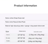 Soft Plush Pet Cave Bed for Cats and Small Dogs