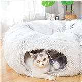Cozy Plush Cat Tunnel Bed & Nest