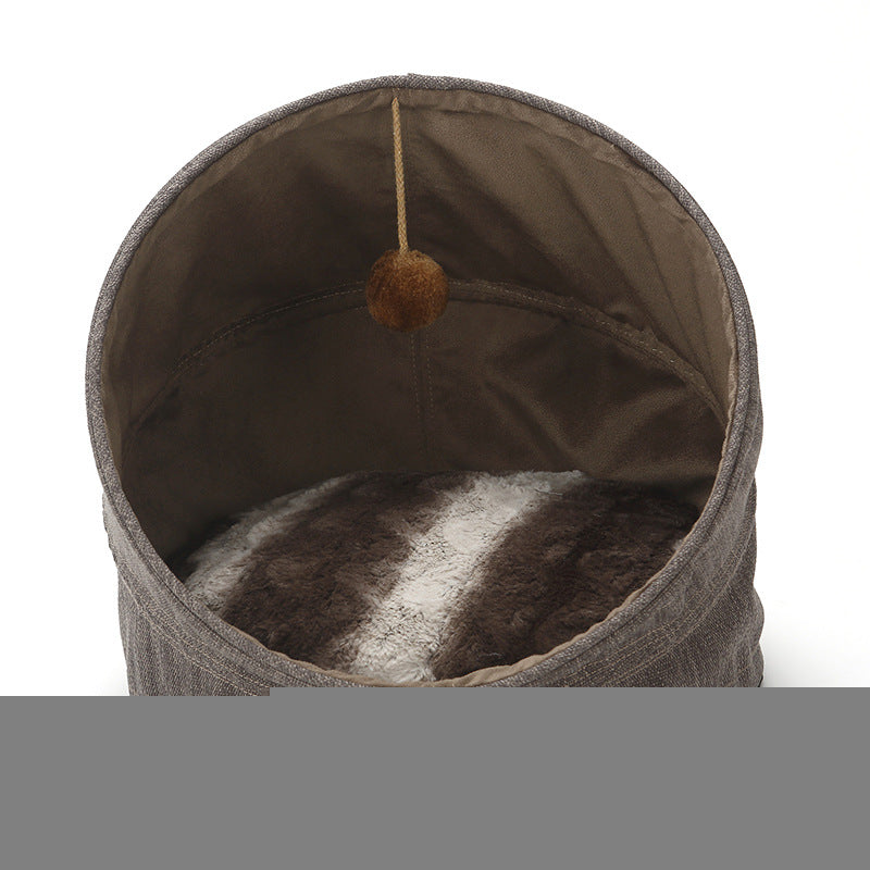Cozy Cotton Cat Sleeping Bag – Enclosed Pet Bed