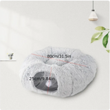 Cozy Plush Cat Tunnel Bed & Nest