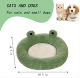 Frog-Shaped Cartoon Pet Bed for Small Pets