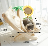 Cat Sofa Bed with Scratching Surface, XL Cushioned