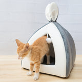 Enclosed Plush Cat & Dog Bed with Rabbit Ears
