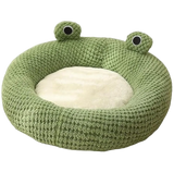 Frog-Shaped Cartoon Pet Bed for Small Pets