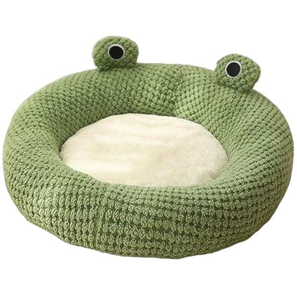 Frog-Shaped Cartoon Pet Bed for Small Pets