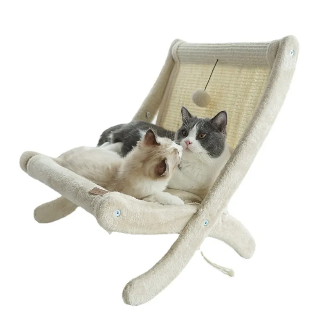 Cat Sofa Bed with Scratching Surface, XL Cushioned