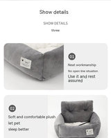 Universal Pet Car Bed – Comfortable and Secure Travel Bed for Cats and Dogs