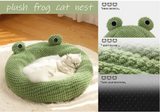Frog-Shaped Cartoon Pet Bed for Small Pets