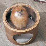 Cozy Clear Dome Pet Bed for Cats and Dogs