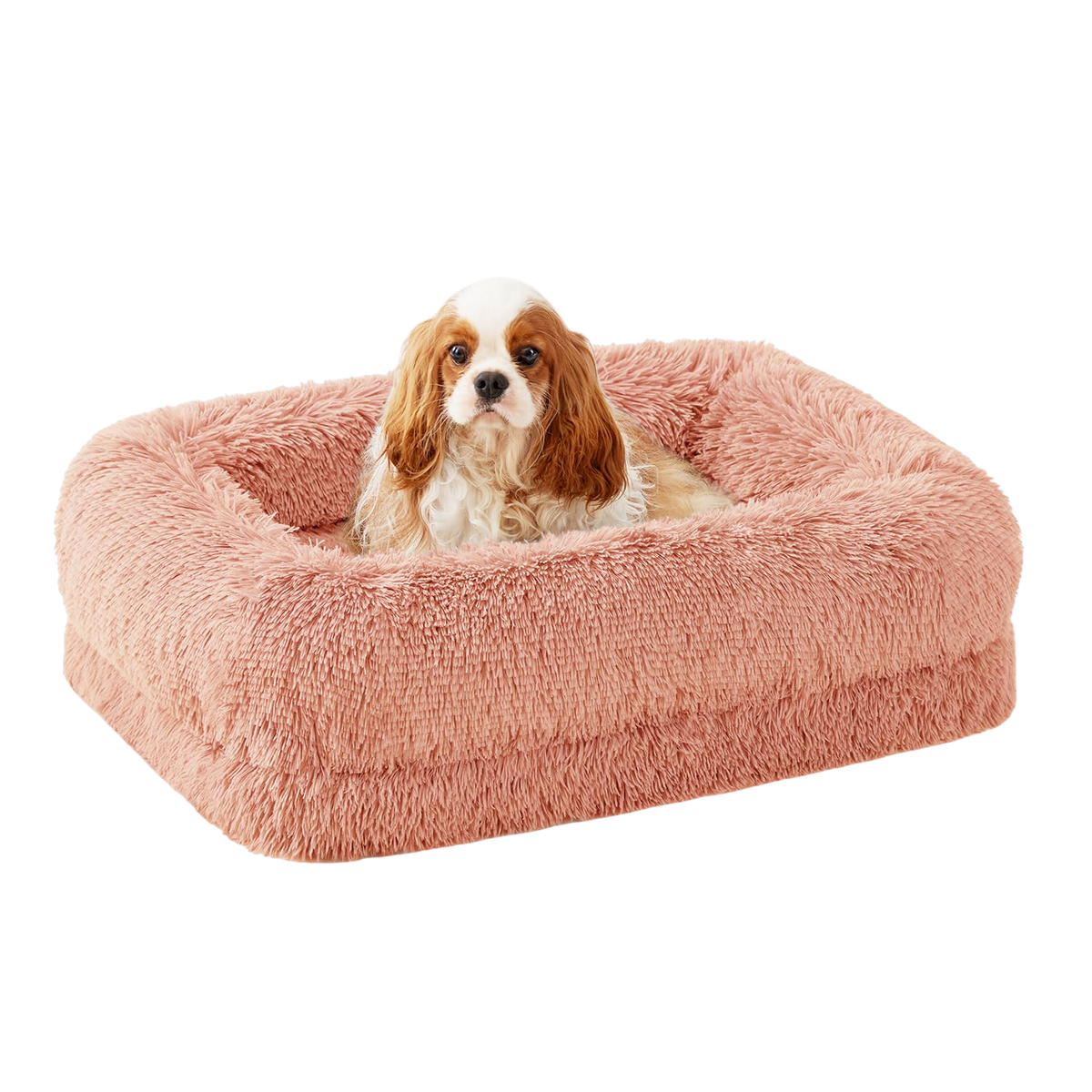 Pink Orthopedic Calming Dog Sofa Bed with Washable Cover