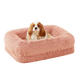 Pink Orthopedic Calming Dog Sofa Bed with Washable Cover