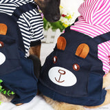 Striped Dog Hoodie Winter Outfit