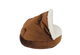 Round Suede Cat House Bed with Removable Roof