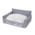 Cozy Rectangular Cushioned Cat Kennel Bed