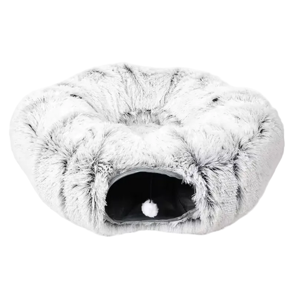 Cozy Plush Cat Tunnel Bed & Nest