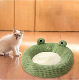 Frog-Shaped Cartoon Pet Bed for Small Pets
