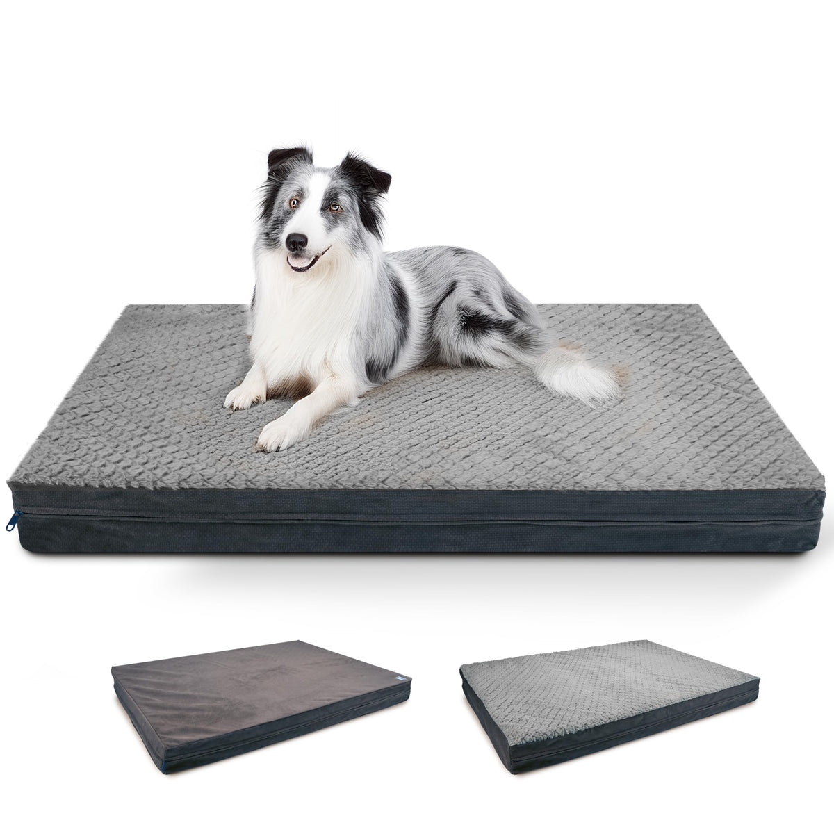 Waterproof Orthopedic Dog Bed for Extra Large Dogs Dark Gray