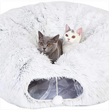 Cozy Plush Cat Tunnel Bed & Nest
