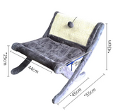 Cat Sofa Bed with Scratching Surface, XL Cushioned