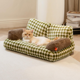 Fluffy Washable Pet Couch Bed for Cats & Small Dogs